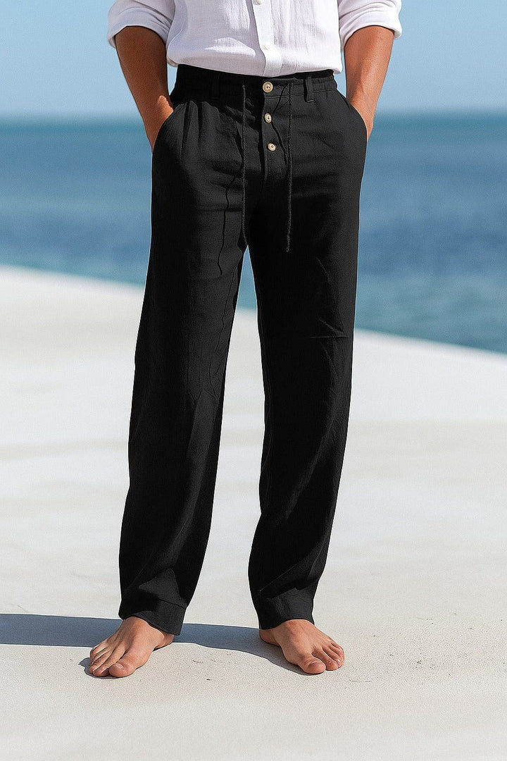 Jevaun - Pantalones Cómodos De Lino