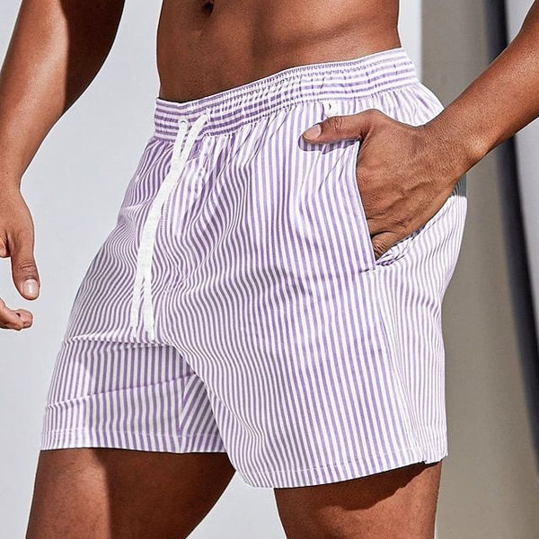 Nazif - Pantalones Cortos De Verano a Rayas