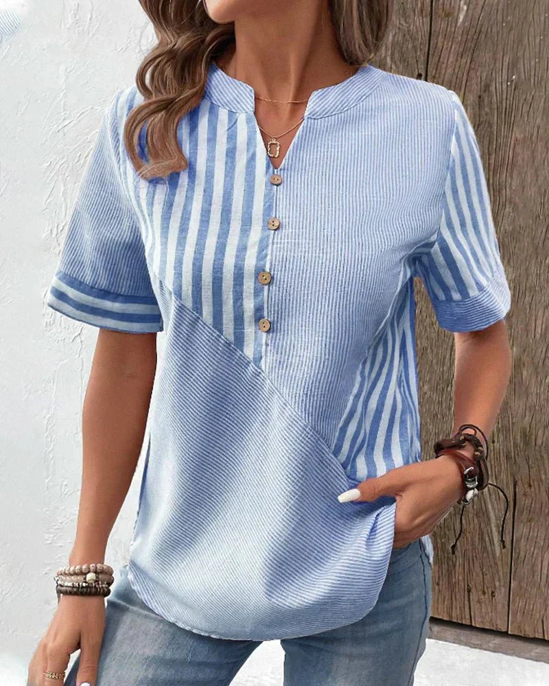 Lilly - Blusa De Rayas Suaves