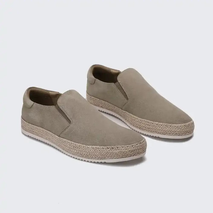 Hanya - Zapatos Sin Cordones de Ante Con Suela de Alpargata