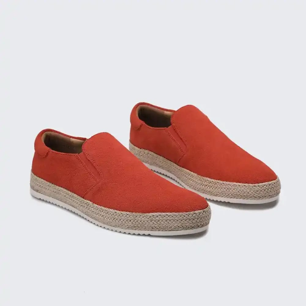Hanya - Zapatos Sin Cordones de Ante Con Suela de Alpargata