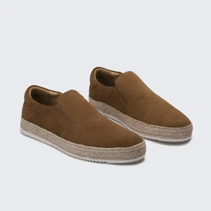 Hanya - Zapatos Sin Cordones de Ante Con Suela de Alpargata