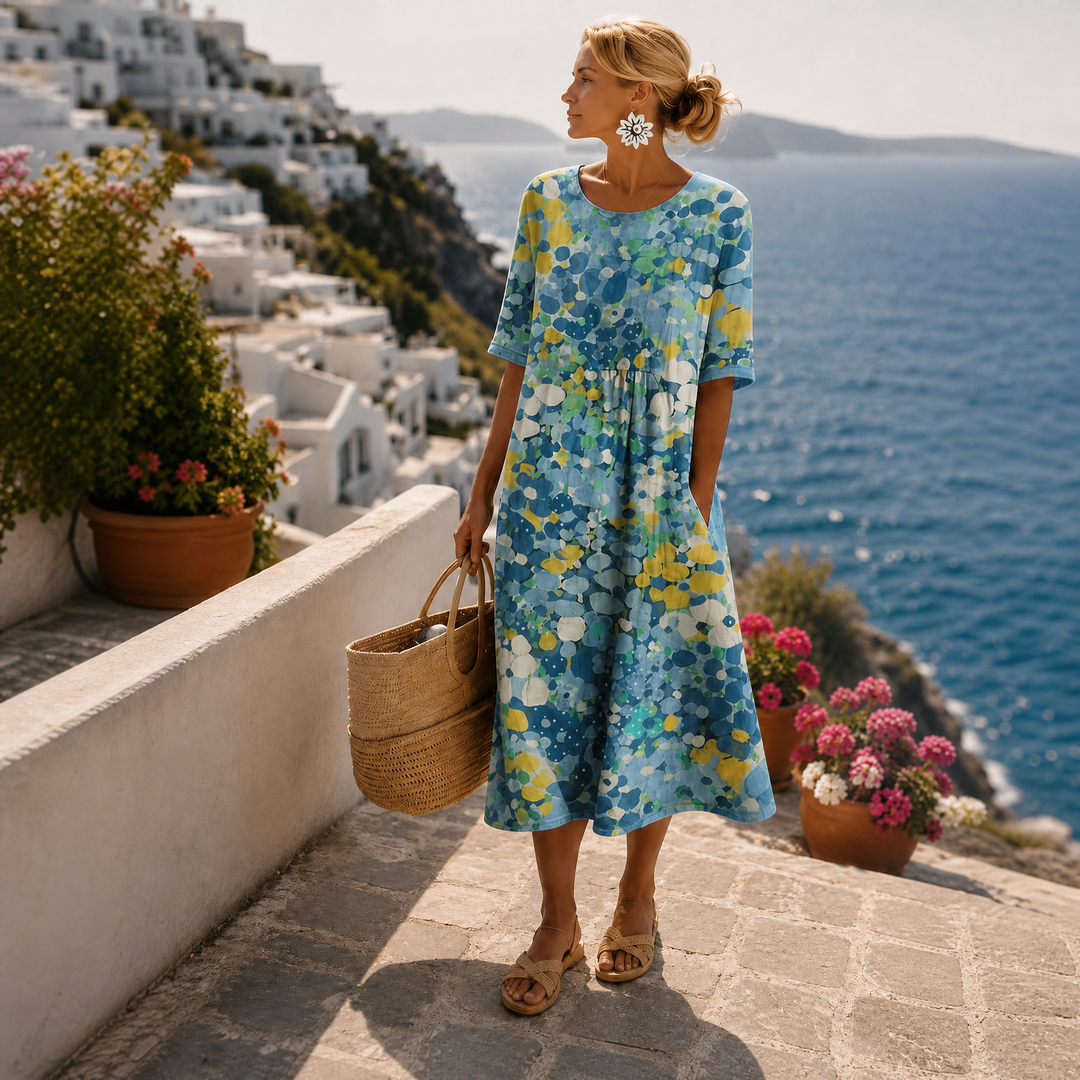 Slaina - Vestido Midi Con Estampado Floral