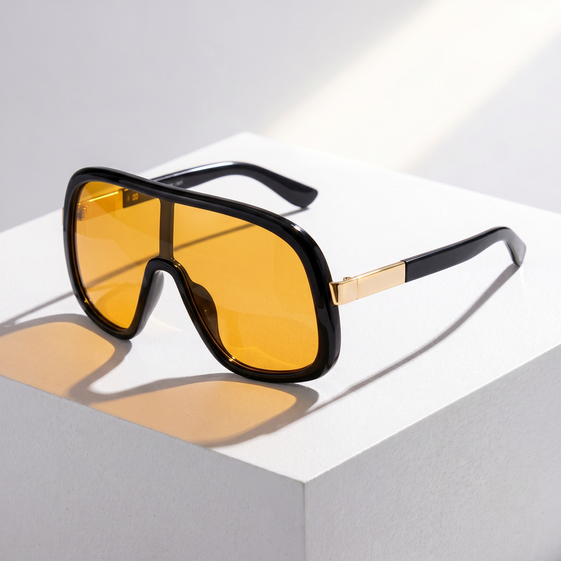 LumaVex - Gafas De Sol Tipo Escudo Con Lentes Tintadas De Corte Ancho