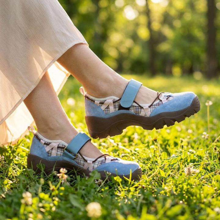 Vinilia - Zapatillas Deportivas De Suela Gruesa Con Correa Ajustable