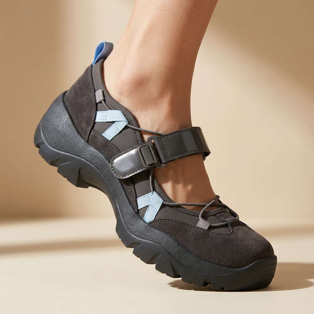 Wylma - Zapatillas Deportivas de Suela Gruesa Con Tira de Velcro
