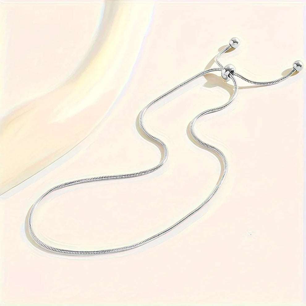 Santina - Tobillera Ajustable Con Cadena Serpiente Pulida