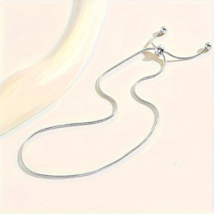 Santina - Tobillera Ajustable Con Cadena Serpiente Pulida