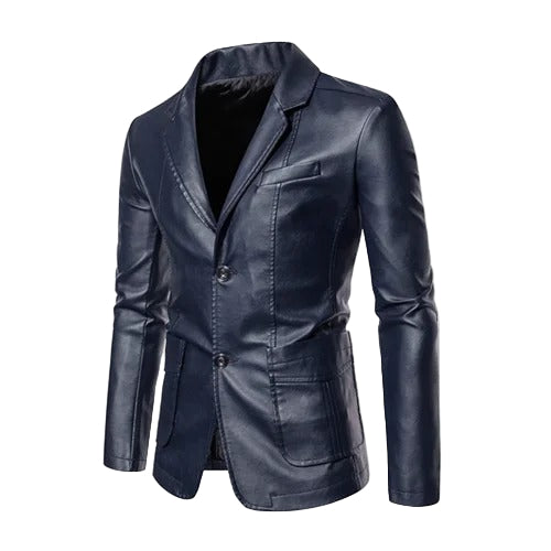 Marcon - Chaqueta Informal De Cuero Para Negocios