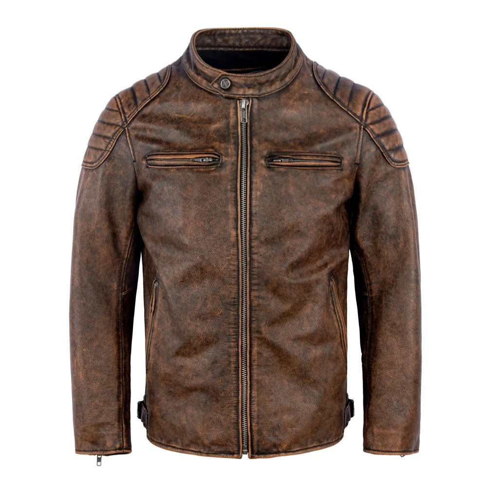Kacpper - Chaqueta De Cuero Vintage