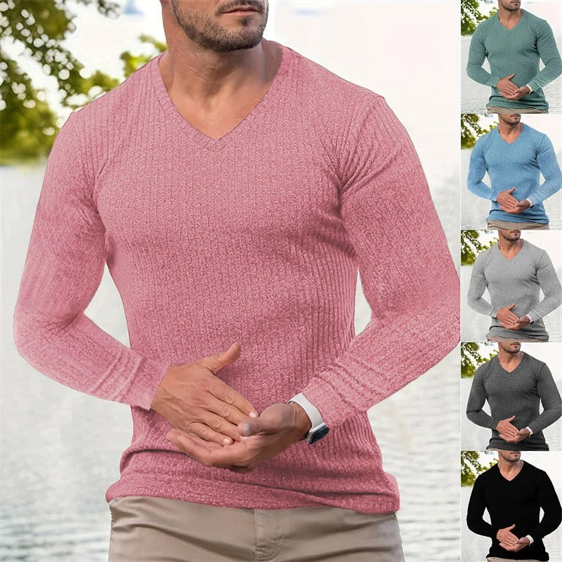 Faron - Camisa De Manga Larga Con Rayas