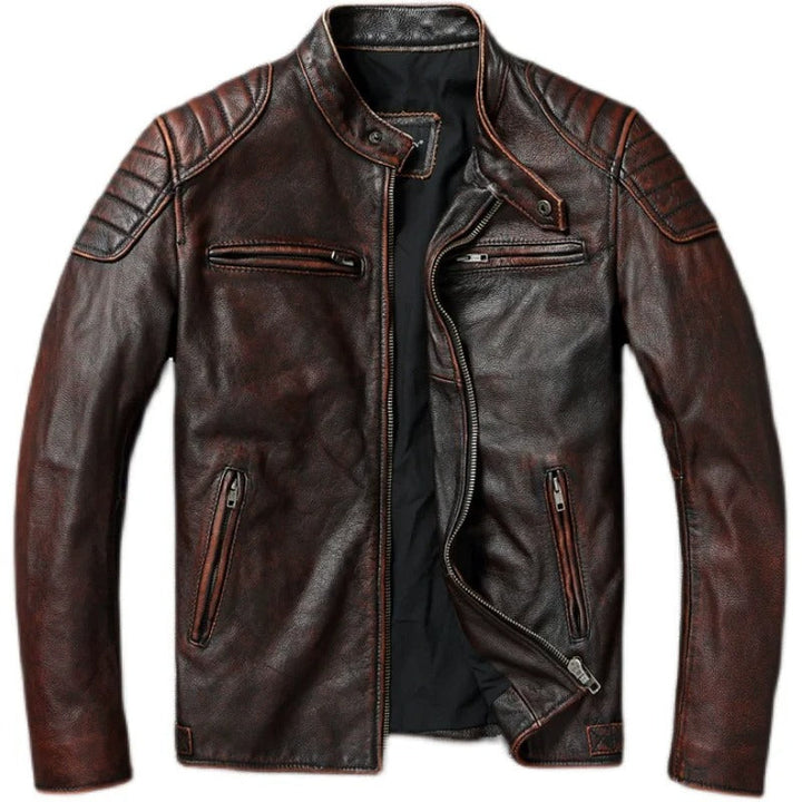 Kacpper - Chaqueta De Cuero Vintage