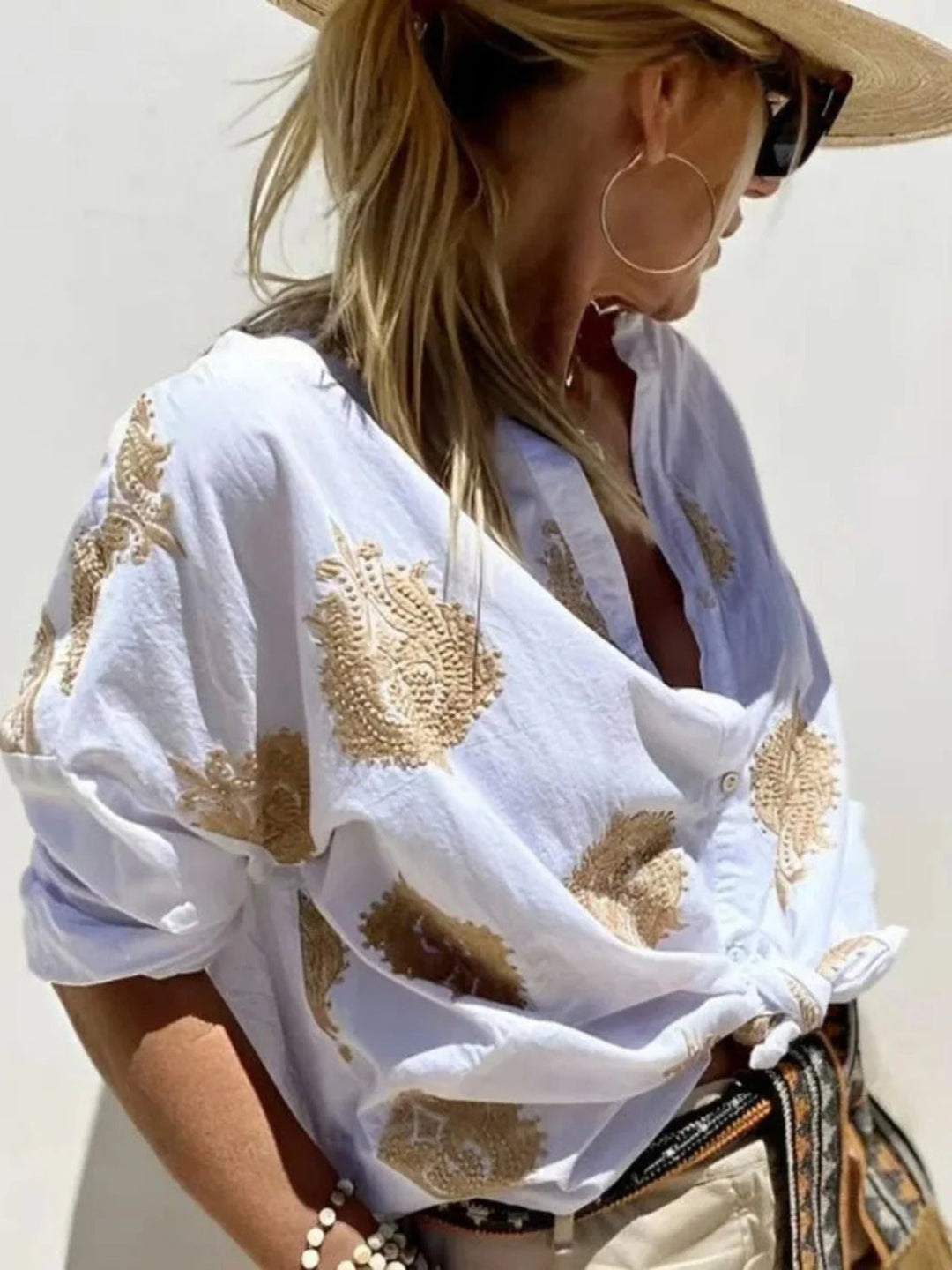Maarja - Blusa Holgada Con Bordados