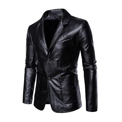 Marcon - Chaqueta Informal De Cuero Para Negocios