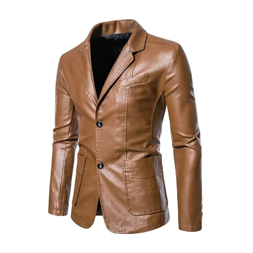 Marcon - Chaqueta Informal De Cuero Para Negocios