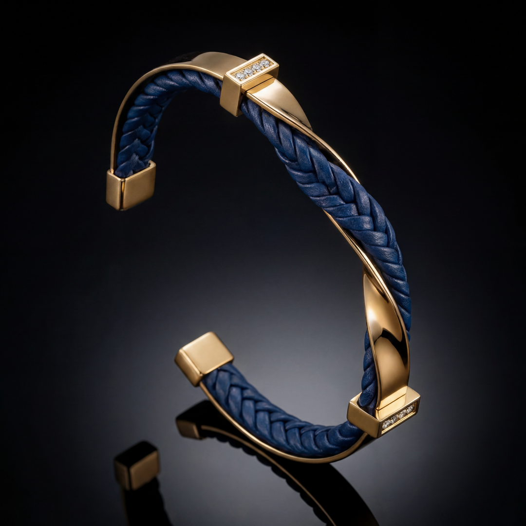 Kayel - Pulsera De Cuero Trenzado