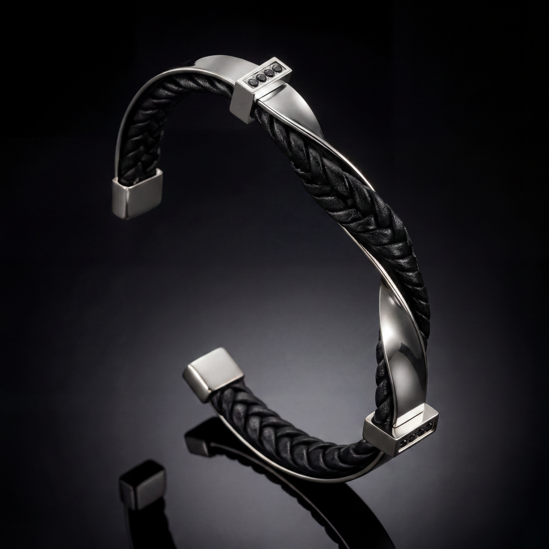 Kayel - Pulsera De Cuero Trenzado