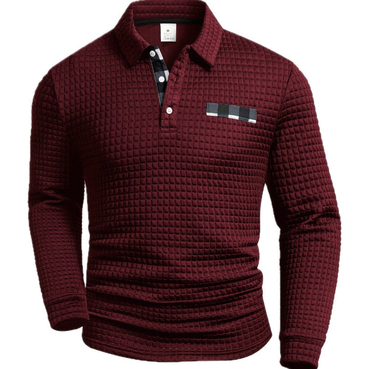 Dekan - Polos de Manga Larga con Tejido Tipo Gofre