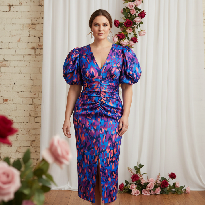 Lonica - Elegante Vestido Con Cuello en V