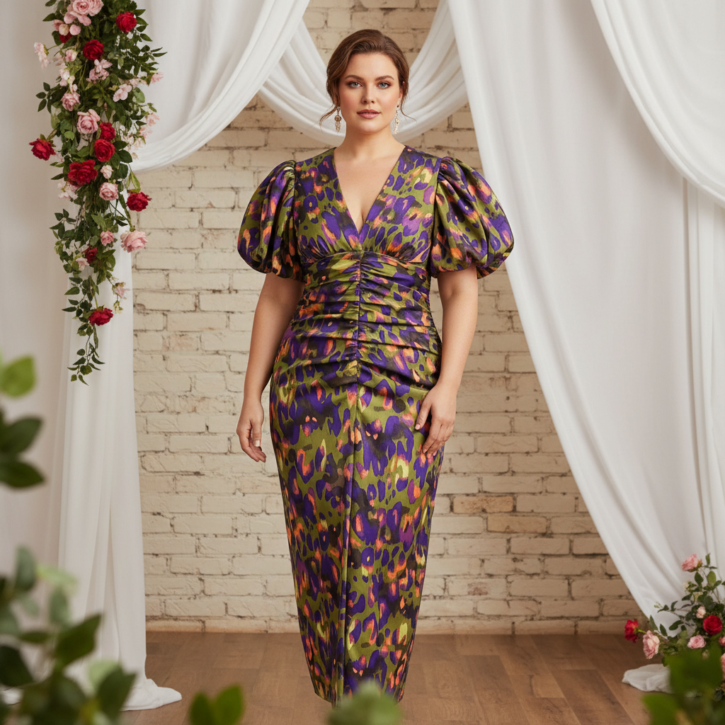 Lonica - Elegante Vestido Con Cuello en V