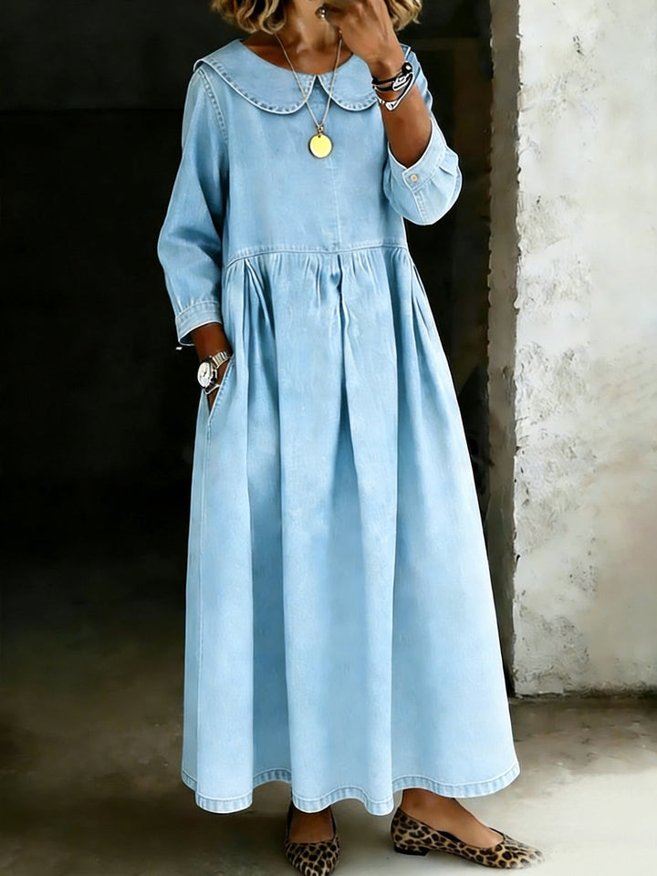 Dasol - Vestido Vaquero De Manga Larga