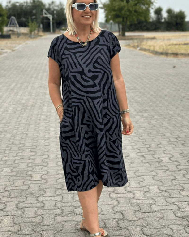 Dorothee - Vestido De Algodón Suave Con Bolsillos Laterales