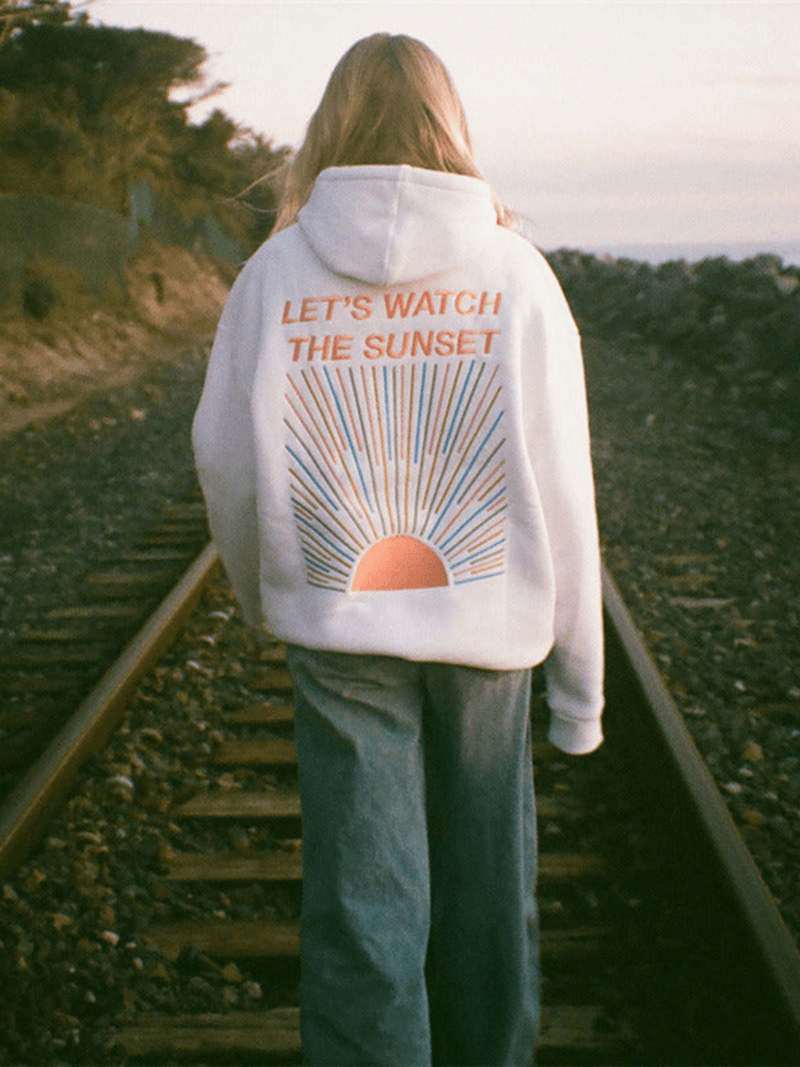 Norvile - Sudadera Con Capucha Sunset de Moda