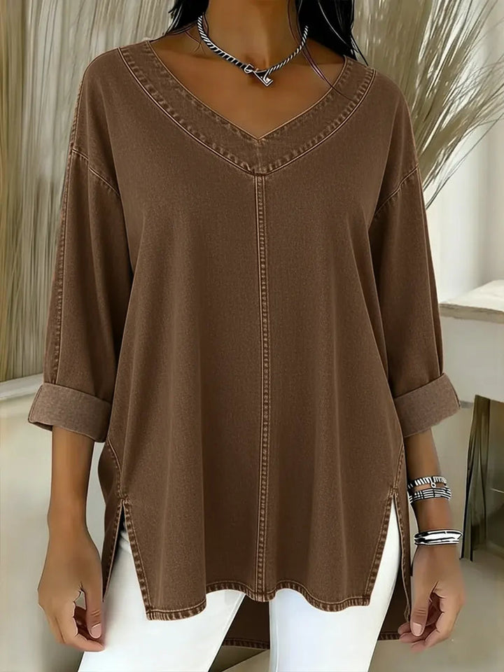 Ludivine - Camisa Vaquera Atemporal Con Corte Fluido
