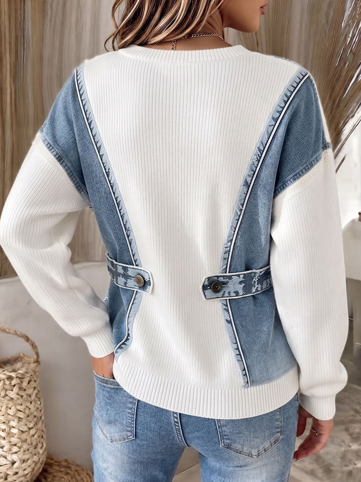 Benija - Jersey De Punto Con Estampado De Vaqueros en 3d, Estilo Informal