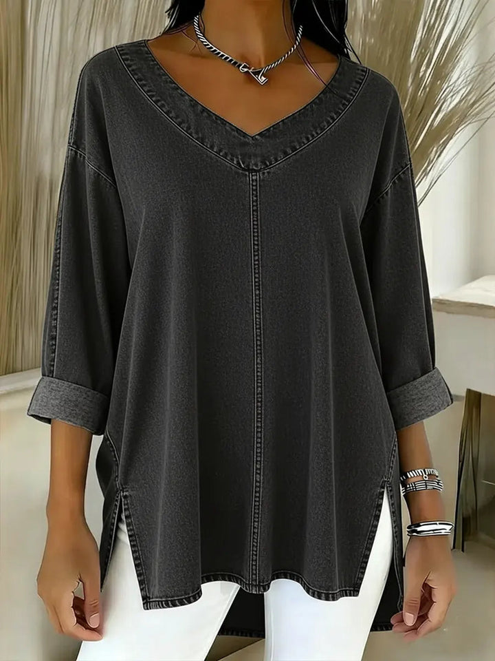 Ludivine - Camisa Vaquera Atemporal Con Corte Fluido