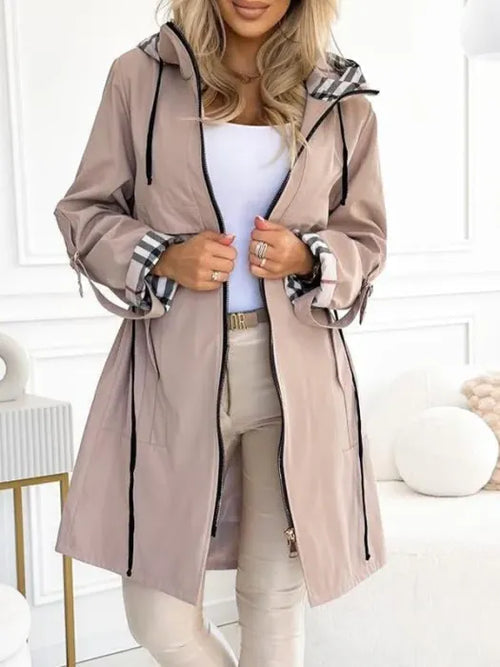 Liaa - Gabardina Con Capucha, Resistente Al Viento Y Al Agua