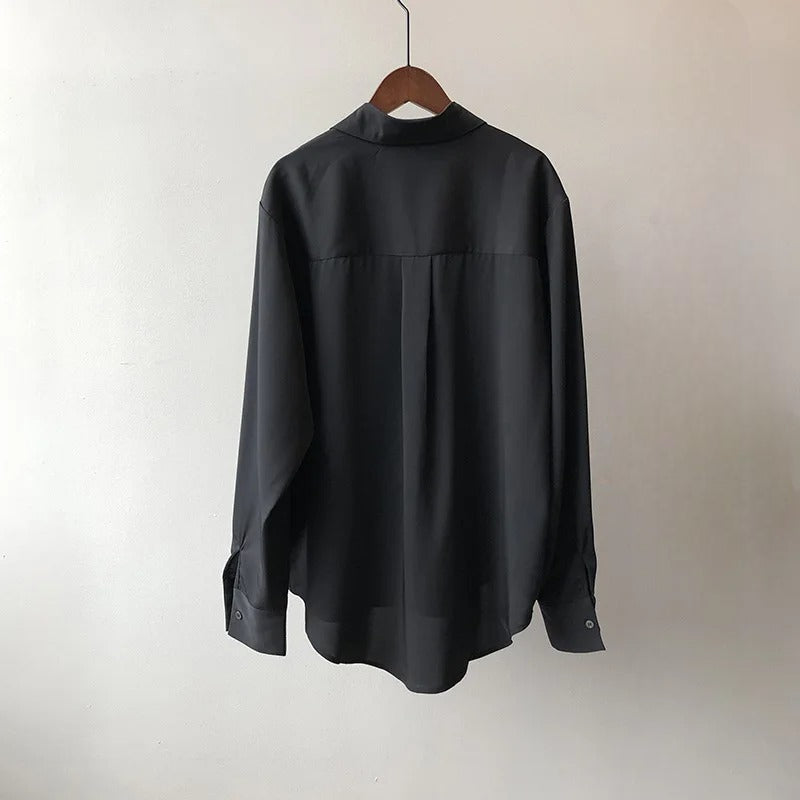 Nathan - Camisa de Manga Larga con Bolsillo Delantero
