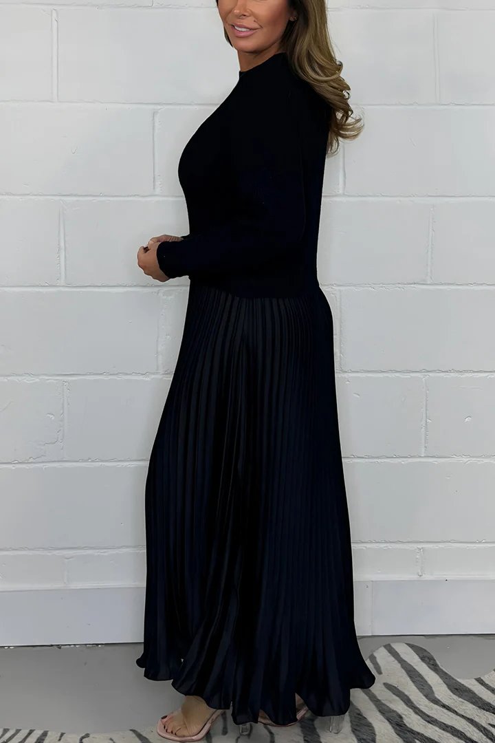 Camryn - Elegantes y Estilosos Vestidos Plisados De Cuello Redondo