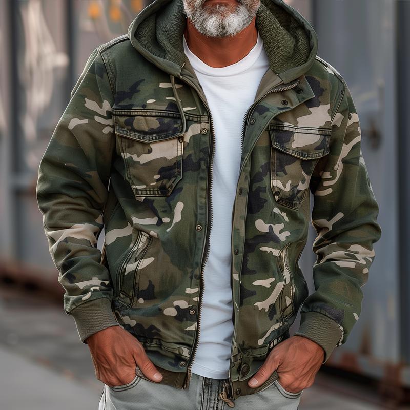Stian - Chaqueta Con Capucha De Estilo Militar
