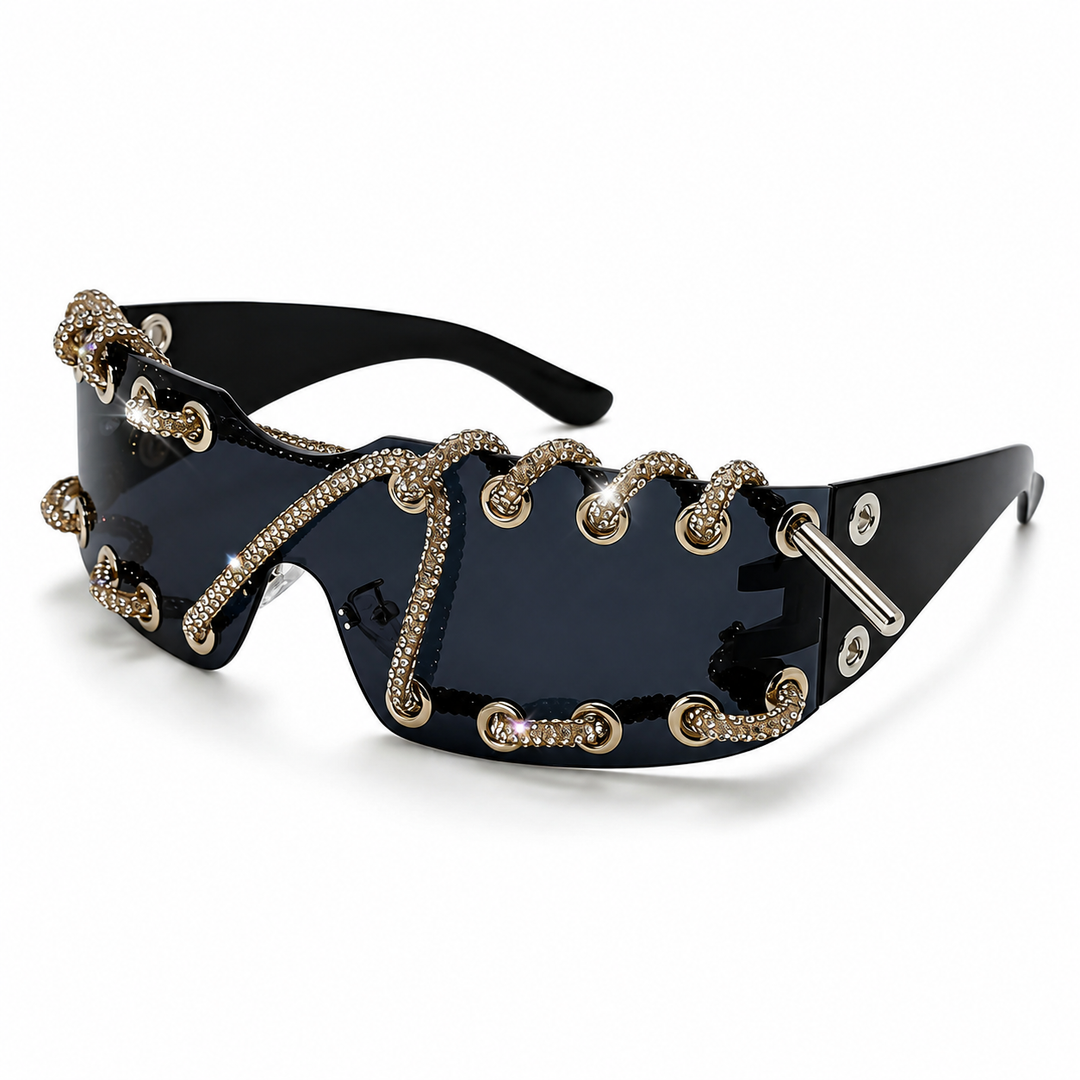 ChainShade - Gafas De Sol De Moda Con Cristales Con Tachuelas