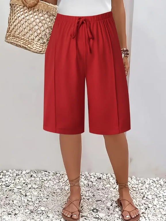 Piranda - Pantalones Cortos Elegantes Con Cintura Elástica