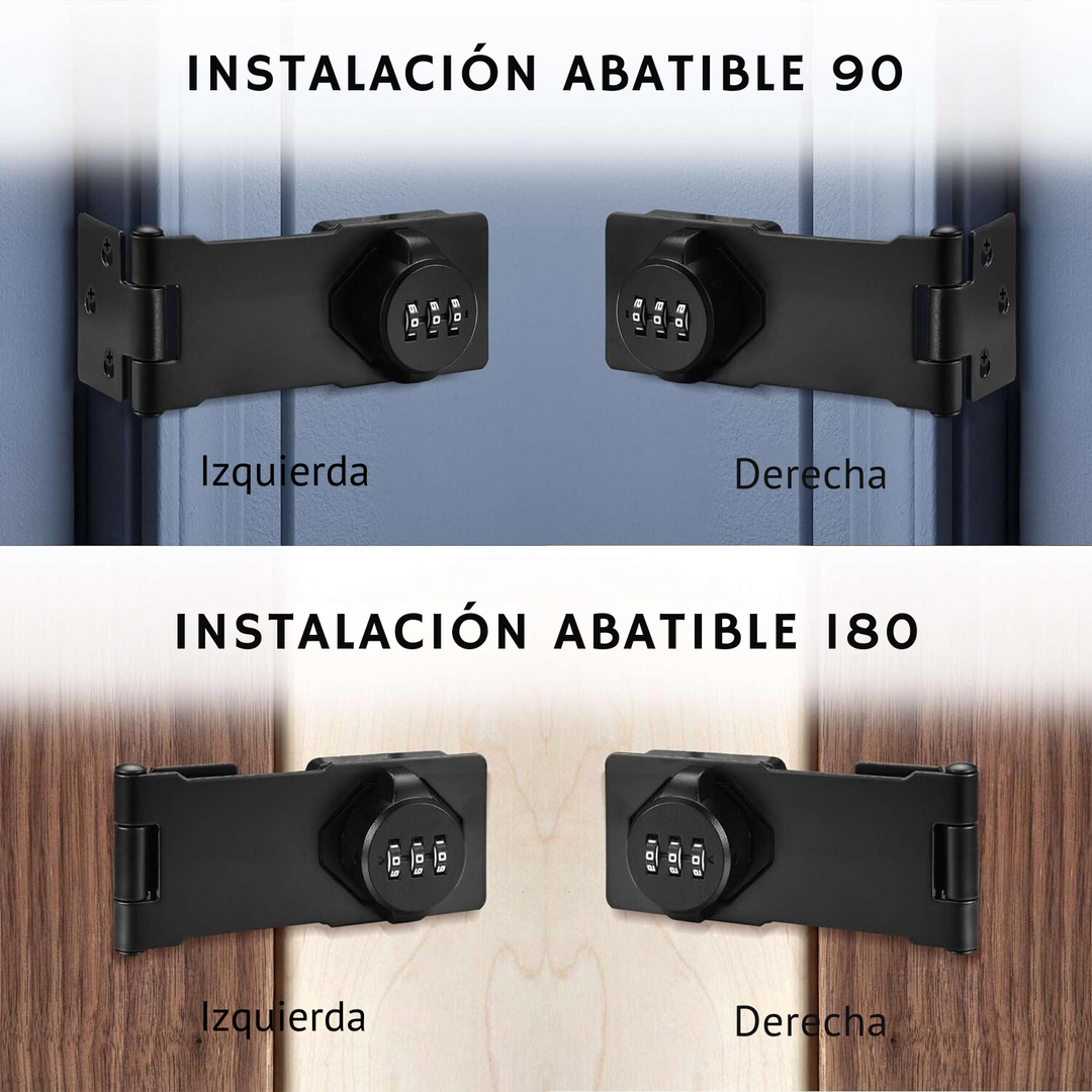 SafeKey - Cerradura De Pestillo Con Contraseña Para Armarios