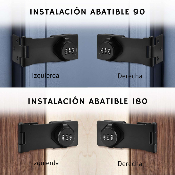 SafeKey - Cerradura De Pestillo Con Contraseña Para Armarios