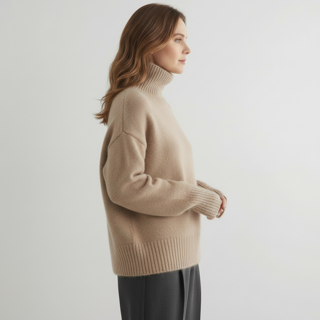 Marchao - Cálido Jersey De Cuello Alto Con Cuello Alto