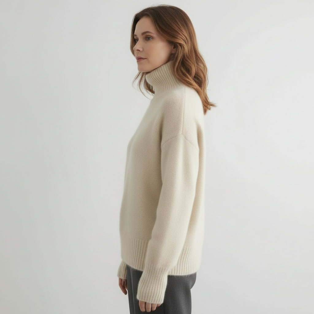 Marchao - Cálido Jersey De Cuello Alto Con Cuello Alto