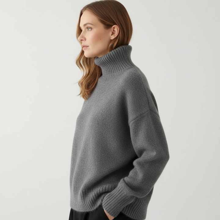 Marchao - Cálido Jersey De Cuello Alto Con Cuello Alto