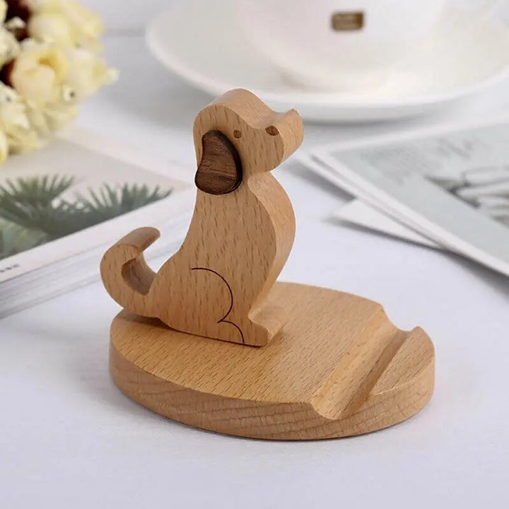 Woodstand - Soporte para Teléfono Móvil de Madera Hecho a Mano