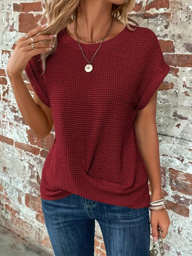 Mila - Blusa Elegante Con Cuello Redondo