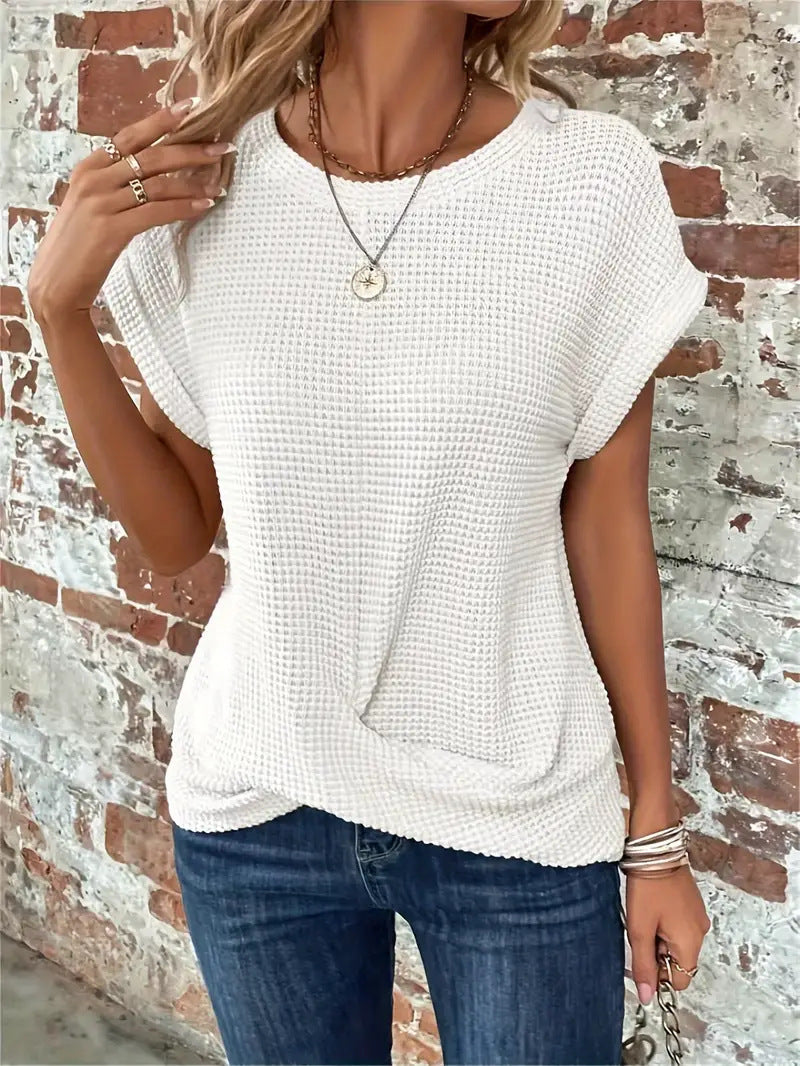 Mila - Blusa Elegante Con Cuello Redondo