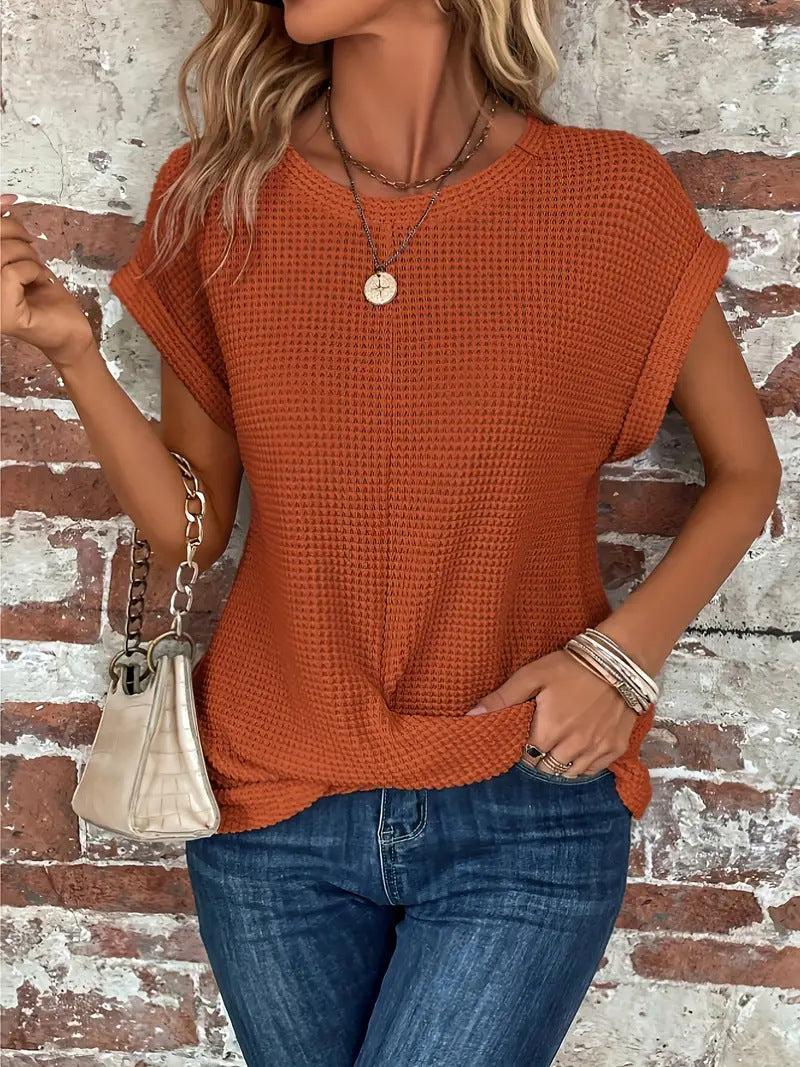 Mila - Blusa Elegante Con Cuello Redondo