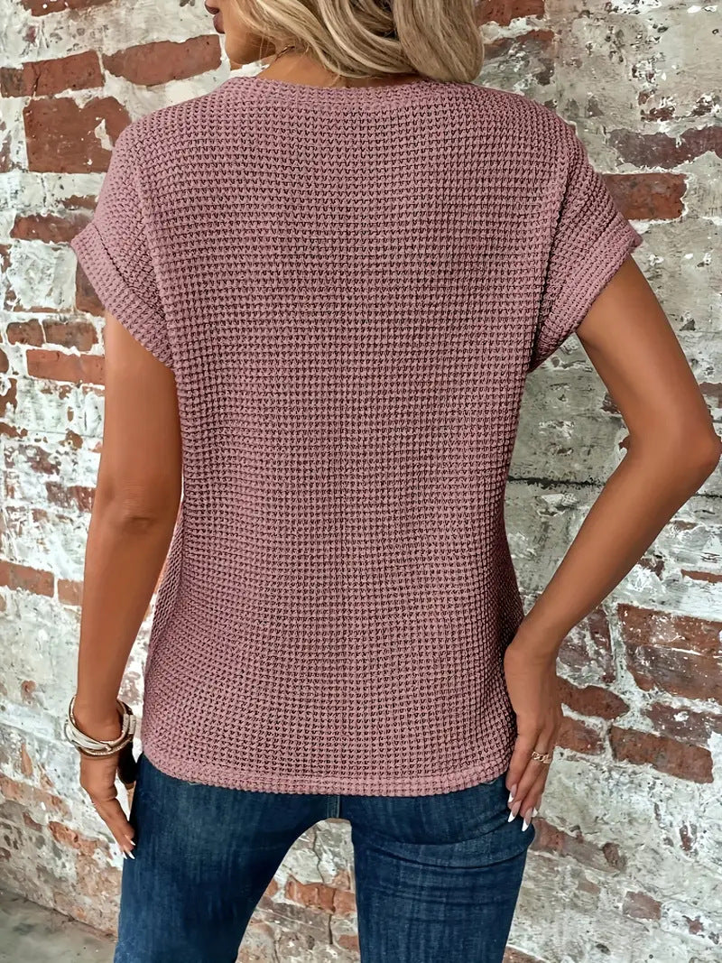 Mila - Blusa Elegante Con Cuello Redondo