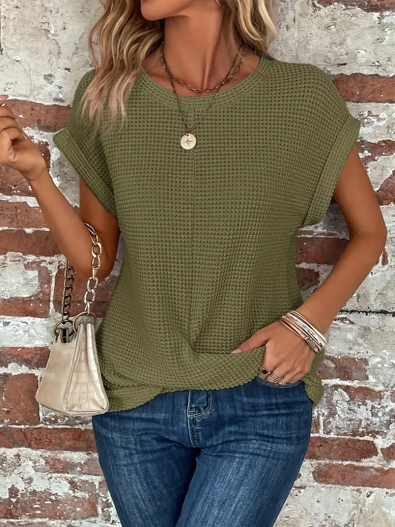 Mila - Blusa Elegante Con Cuello Redondo