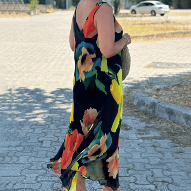 Marjo - Vestido Floral Suave Sin Mangas