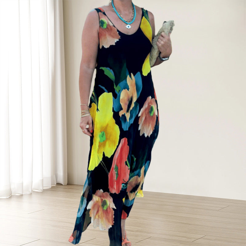 Marjo - Vestido Floral Suave Sin Mangas