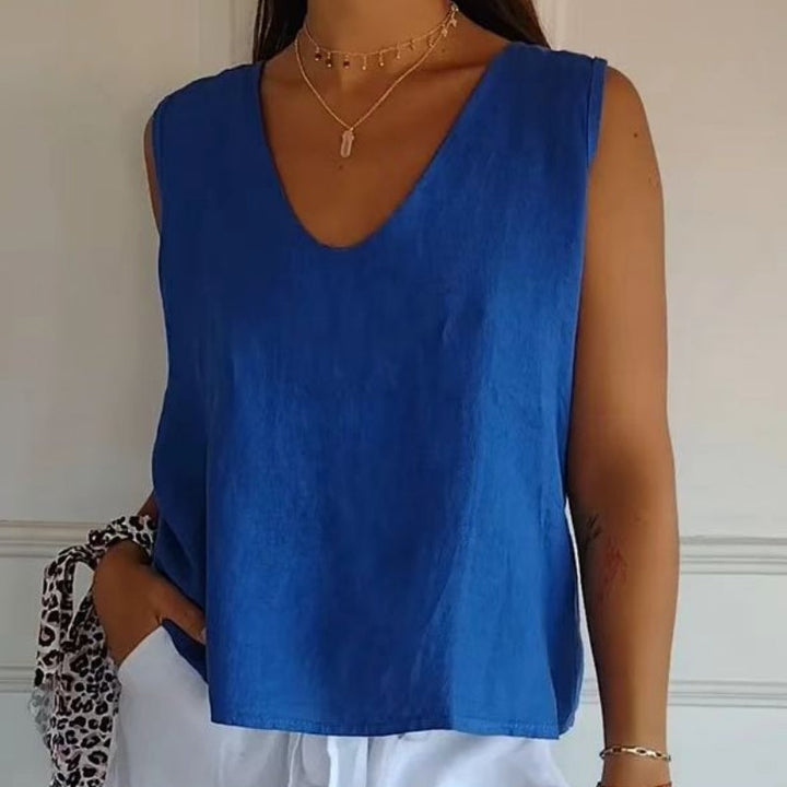 Maritza - Sin Mangas Arriba Con Cuello en V